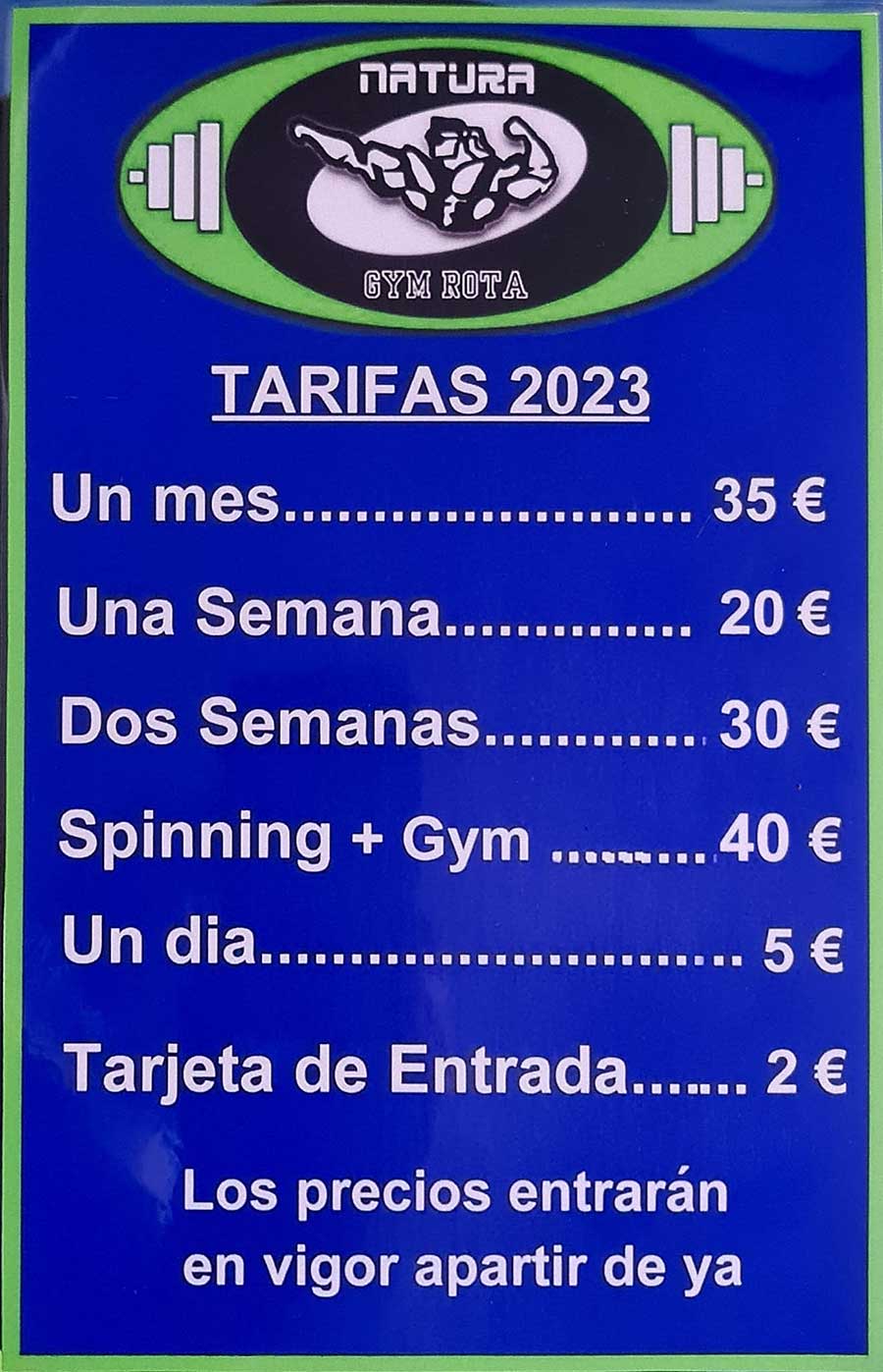 Gym Natura Precios 2023